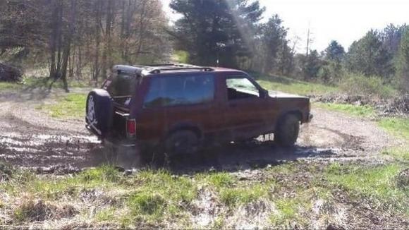 hitting a little mud hole.