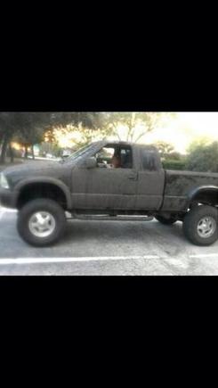 After boggin. Broke both front shock mounts, shattered driver front wheel bearing, bent tie rods, pitman arm, and dislocated idler arm.