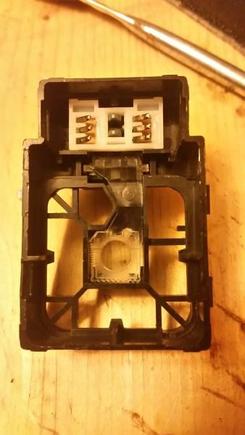 The transparent light-carrying plastic takes the light source from one spot to another.But, I notice that a led light needs to be placed just so in order to get the full light effect through it.