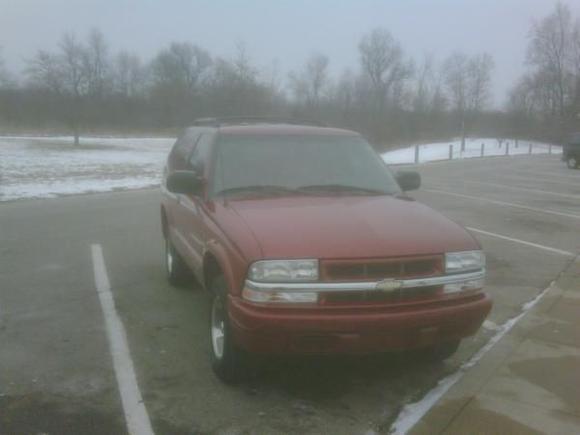 blazer at rest stop front shot