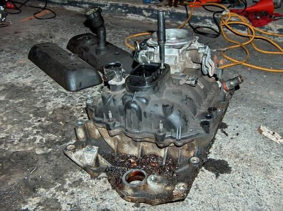 I think someone was making a home cause when i pulled this sucker out there was nothing but peanut shells all around the distributor hole.