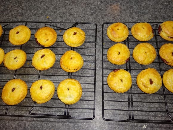 Mince pies, Delia's mincemeat recipe and pastry made with orange juice and zest.