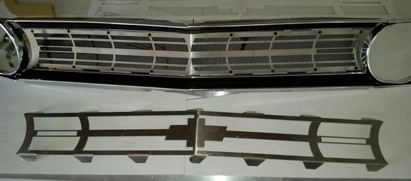 Two grille designs with mesh backing and LED lights. 6061 Aluminum from Garage Dog Creations.