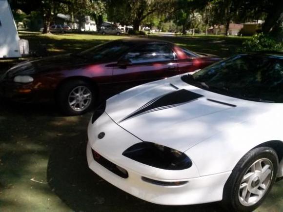 White 93 V8 Red 2002 V6