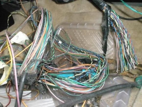 Man what a job wiring, going through all the wiring, and cut out one's I'm not using.