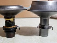 In this pic you can see the outer rim of the 96 oil pickup is 1mm higher, and the 97 tube on the right is lower with an elongated oil sump barrel.
