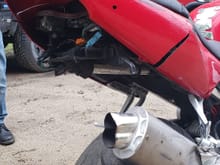 broken tail fairing and missing tail light