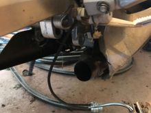 Broken stock exhaust with O2 hanging