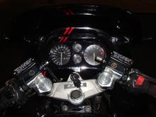 Black Chrome dash and racing stripe night pic