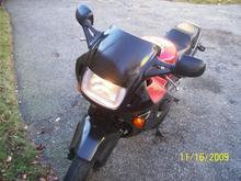 front shot, lights on