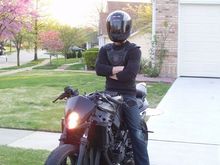 Trying to look as tough as the bike lol