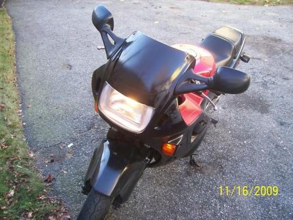 front shot, lights on