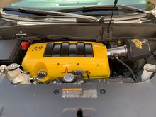 Step 9) Added (CAI) Cold Air Intake and custom painted  engine bay panel.