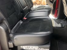Rear seats raised 2 inches to compensate for air space.  