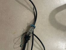 I found this connector and writing wrapped string the coaxial.