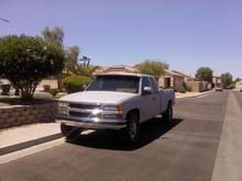 $20 Dollar Rattle can paint job just to get it all one color until i can afford a decent paint job. 1994 an dnewer grille -New , Headlights - New , lund lighted visor - new helps keep sun out of your eyes majorly.