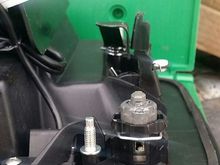 The frame which holds the camera in place blocks this bracket stud. 