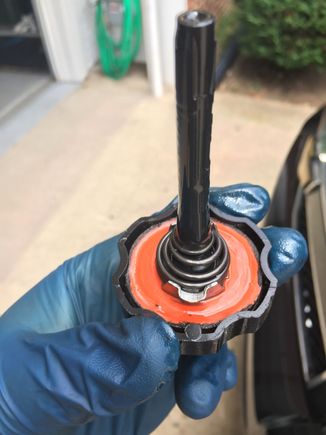 original cap, seal is a bit pressed in, it doesnt fit the reservoir as snugly as i would like it, but its never allowed fluid to seep out before this recent service