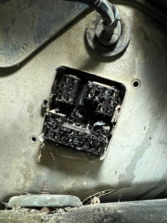 This is on the firewall on driver side controls the power going to headlights and cab 