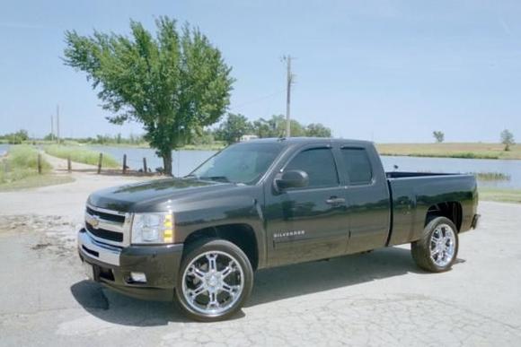This is my Baby .  I got her May 2009 brand new upgraded ext , inter, and towing on it .  My first Chevy and l'll never go back to a ford again .  4 mustangs a f150 a ranger and my first car was a T-bird and l wouldn't trade all of them for my Truck .