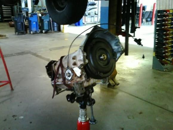Another new transmission. Being installed at the dealership by myself (again).