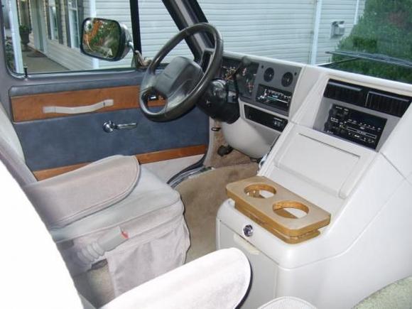 Dash and front interior of 1993 Chevy Van