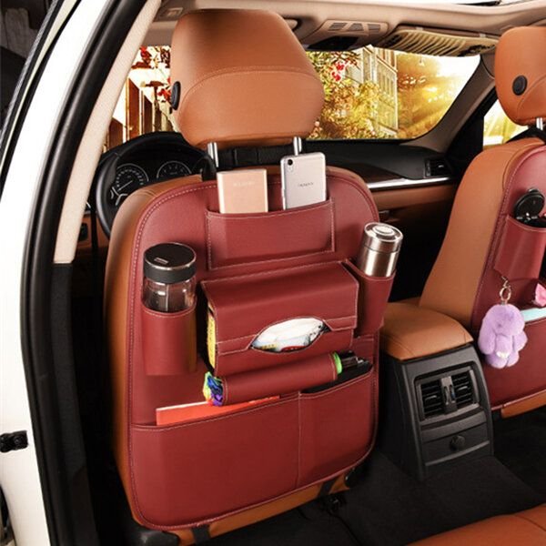 Accessories - Leather Car Storage Bag Multi-compartment Car Seat Storage Container Outdoors Bag - New - All Years Any Make All Models - Bellevue, Washington, WA 98004, United States