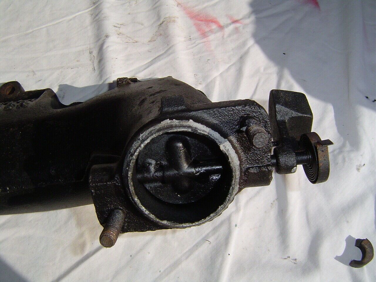 1966 exhaust heat riser position
