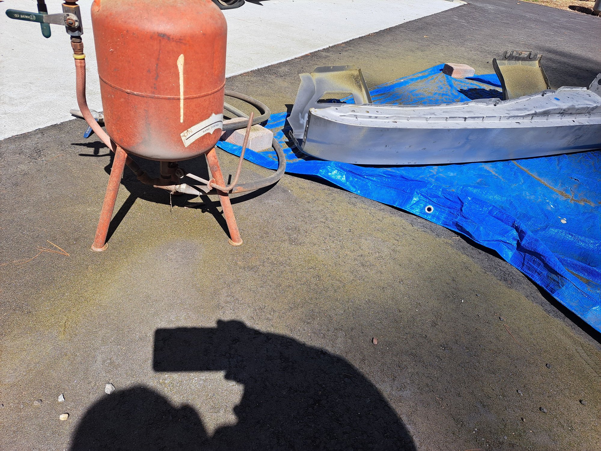 First the blasting line blew