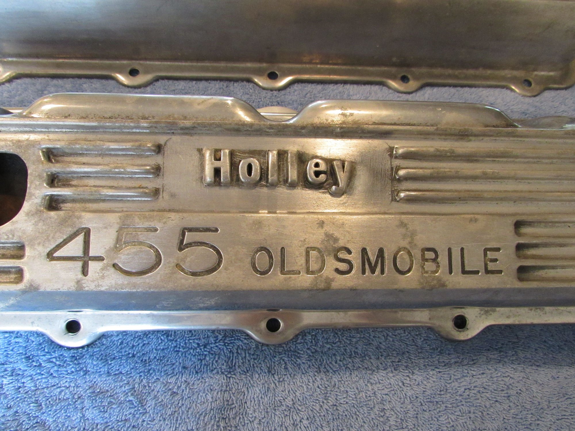 Holley Oldsmobile 455 aluminum valve covers