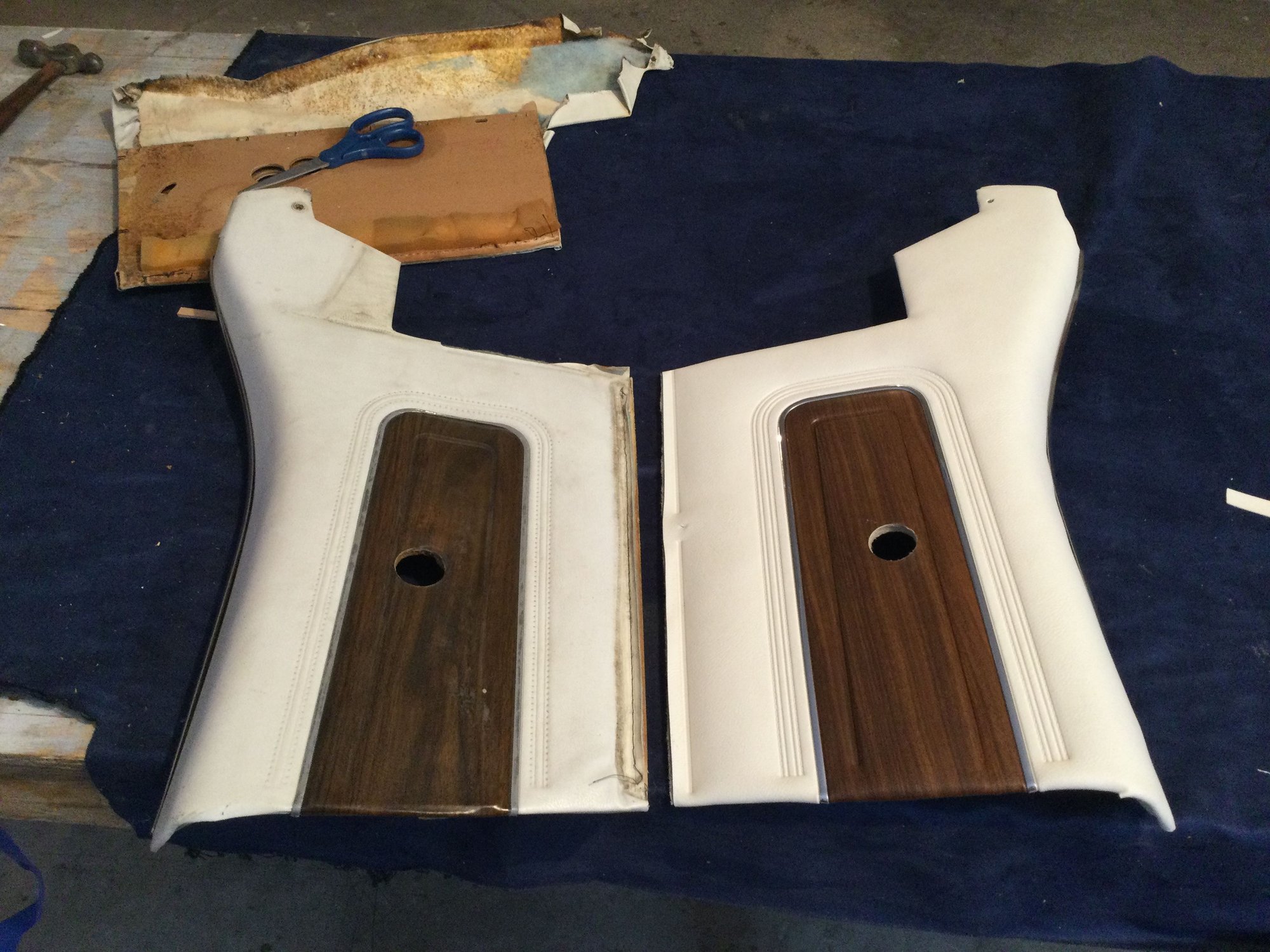 Old and newly covered next to each other.