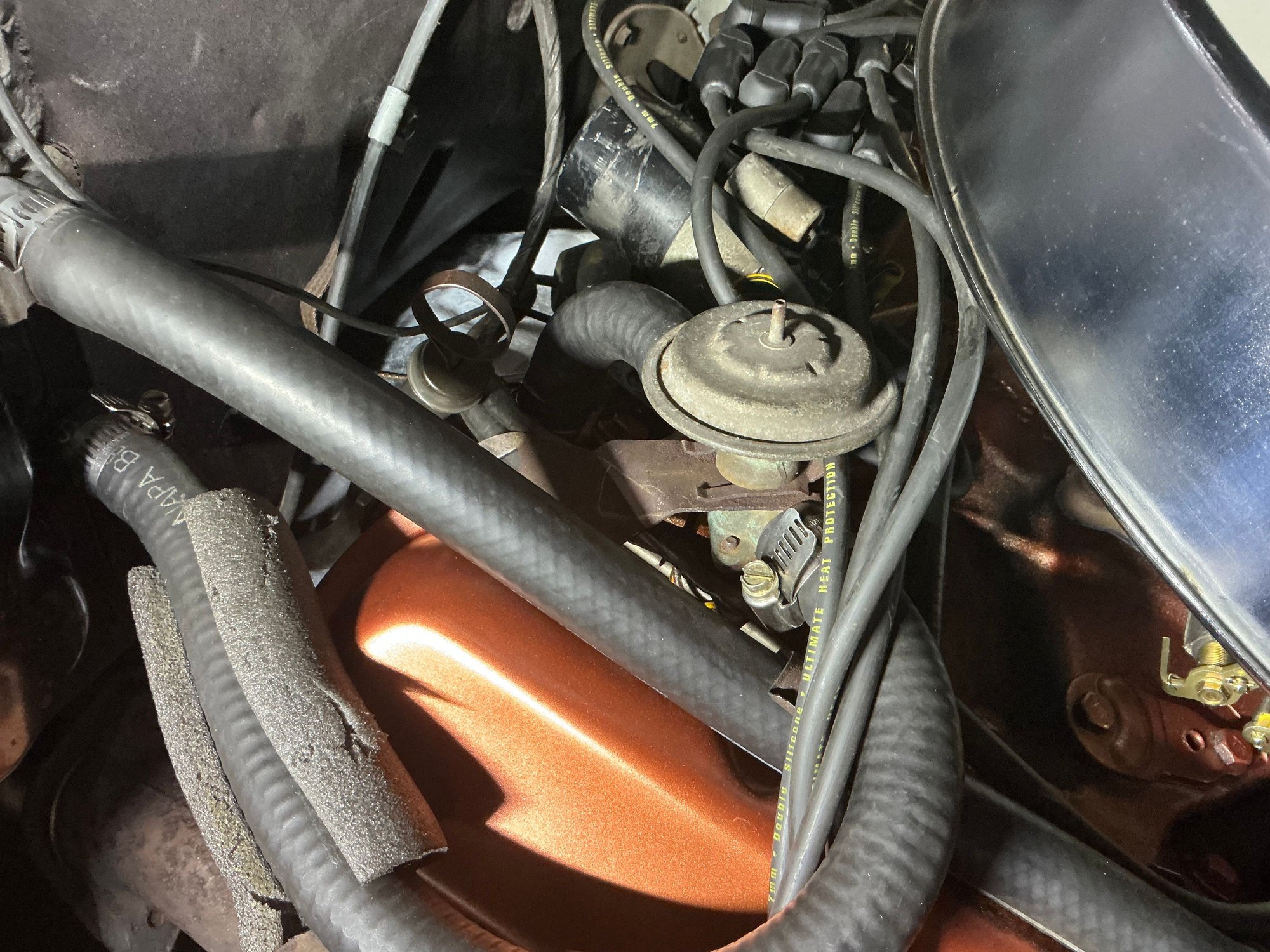 Does anyone know why I have this valve on my heater hose? It�s a 65 �442� no A/C. It�s not connected to anything. Took a pic of cowl tag, anything unusual? Thanks for your help.