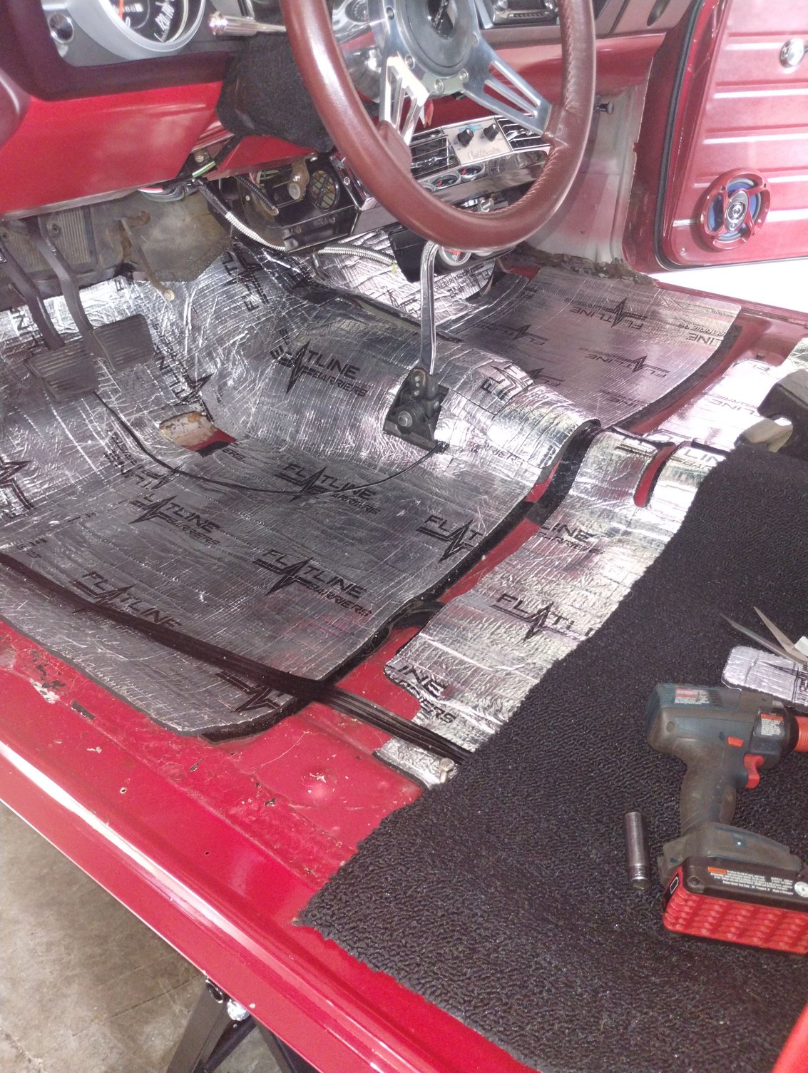 More sound deadener and adding new carpet