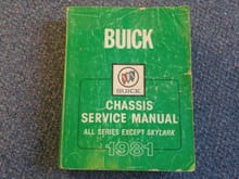 '81 Buick Chassis Manual ($25)