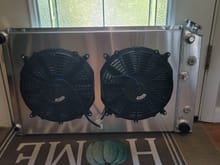 New radiator with fans!
