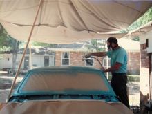 1990. Sweet paint booth Dad!