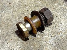 This is an example of the rusty fasteners.