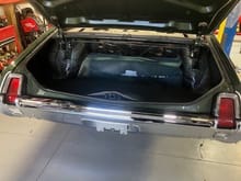 Trunk is detailed with a mat