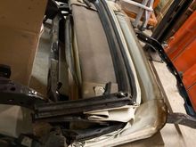 Collapsed top to store while working on quarters.