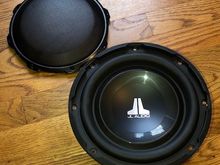 This is the JL Audio 8" sub that will be mounted in the space between the back seat and the convertible top well.