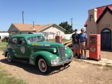 The oldest and first Phillips 66 station on Route 66. Now just a photo op.
