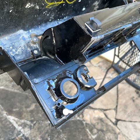 I used the ABS plumbing cement to reattached the lighter socket to the dash.