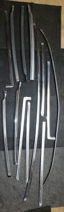 These are coupe/ sedan windshield,  rear window trim $25 ea on short pieces $35 on long ones
 