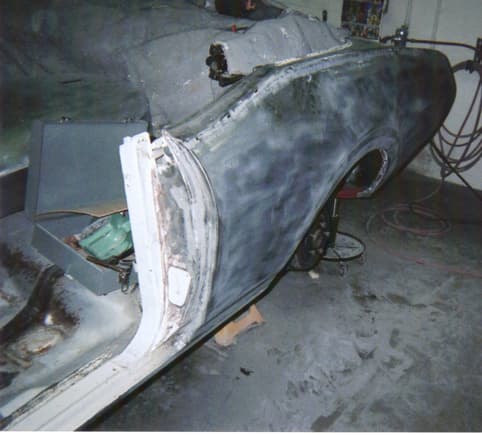 After the reproduction hardtop quarter was attached.