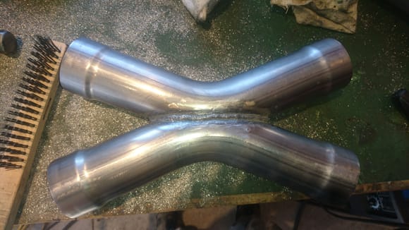 I made the exhaust myself out of 304 stainless. I do not have a tig welder, but managed using a mig welder.