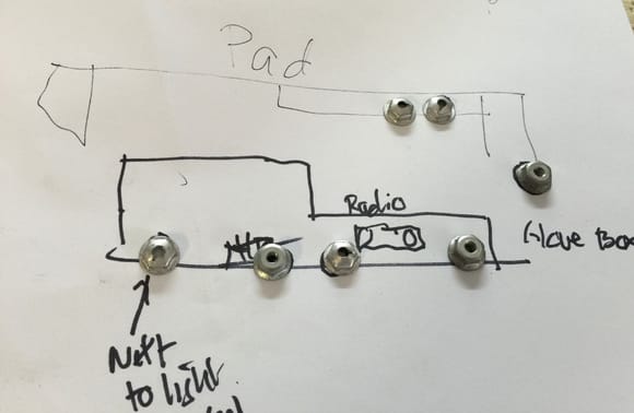 Here is a diagram of when I had my dash out of my 1970 F85. It used two different styles of nuts. My diagram shows where each style goes. Hope this helps. 