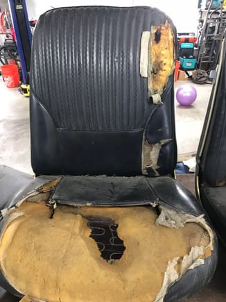 Thought I would start on tearing down the seats. Not happy with what I found.