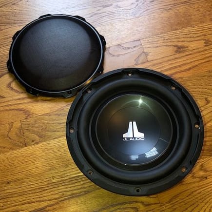 This is the JL Audio 8" sub that will be mounted in the space between the back seat and the convertible top well.