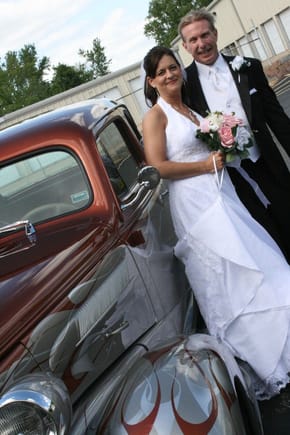 40's Ford Wedding Limo