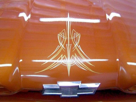 close up of the striping
